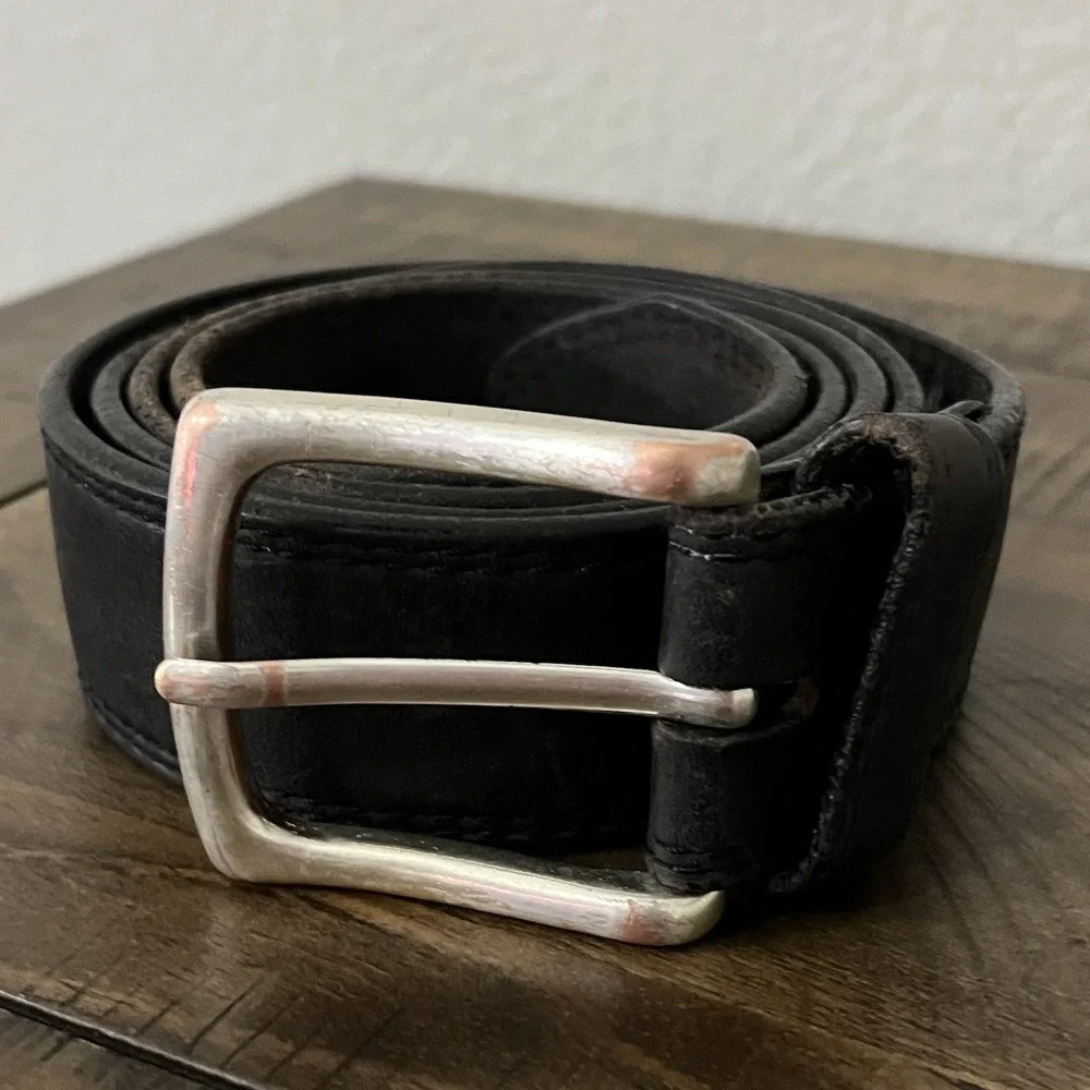 Red‎ Wing Shoes Men's Brown Leather Belt Sz 42 Brass Buckle USA Made Vintage